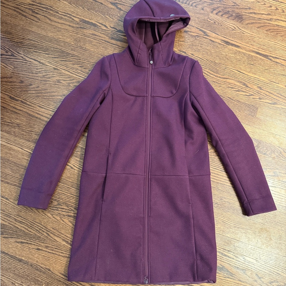 Lululemon Athletica Purple Trench Coat with High Collar - Picture 11 of 14